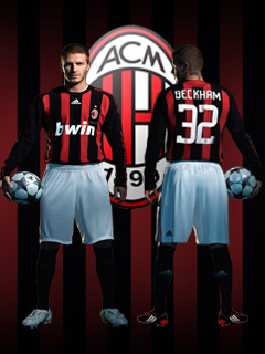 Beckham AC Milán wallpaper na mobil8
