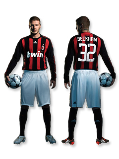 Beckham AC Milán wallpaper na mobil3